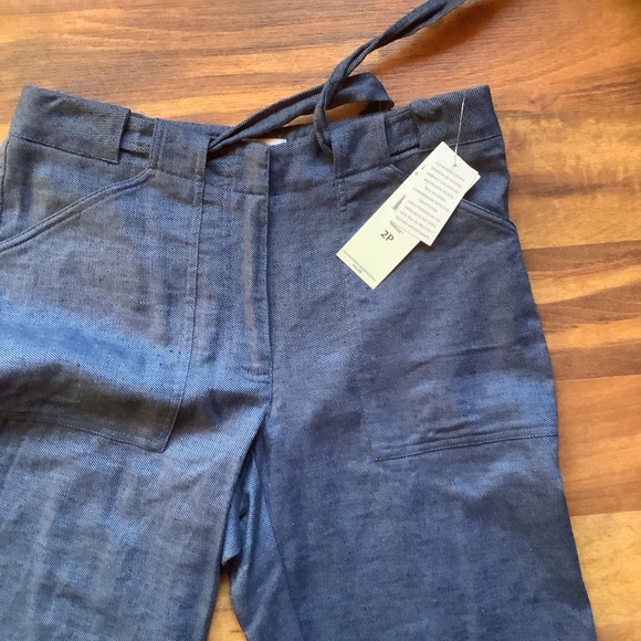 Nine & Co. Size 2 petite linen cotton pants jacket outfit - Picture 6 of 8